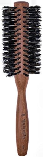 Spornette Italian Round Boar Bristle Brush - Large Round Brush for Blow Drying, Styling & Volumizing - Wooden Brush for Medium to Long Thick, Fine, Curly or Straight Hair (2.25 inch) - Image 4