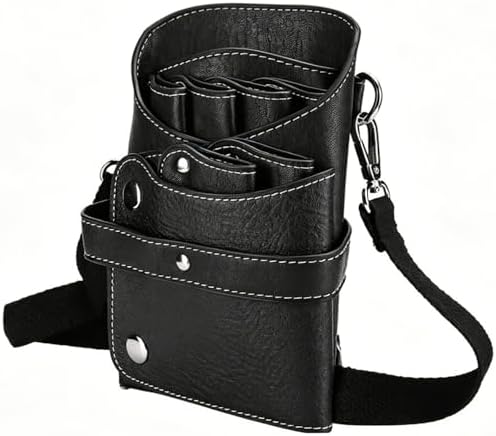 Professional Salon Hair Scissors Pouch,PU Leather Tool Organizer Holster by Unknown