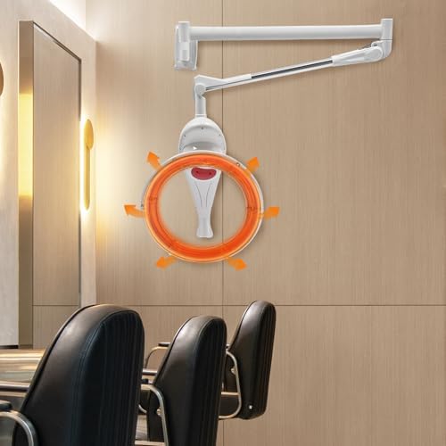 Multifunctional Hair Treatment Machine,950W Wall Mount Orbiting Rotating Hair Treatment Machine with Display Screen,360 Degree Rotating Heating Ring Perming Equipment for Salon,Spas & Family (White) - Image 7