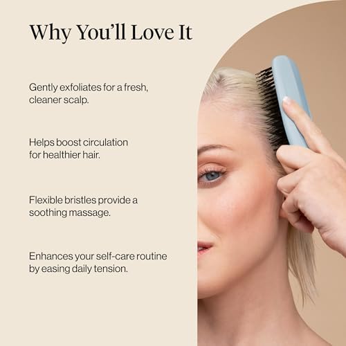 Kitsch Scalp Renewal Brush - Hairbrush Scalp Massager - Haze Blue - Image 3