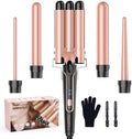 Waver Curling Iron Wand, BESTOPE PRO 5 in 1 Curling Wand Set with 3 Barrel Hair Crimper for Women, Fast Heating Hair Wand Curler in All Hair Type by BESTOPEPRO