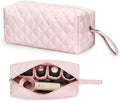 Travel Hair Tool Bag Compatible with Dyson Airwrap Carrying Case, Gingham Portable Hair Dryer Bag Organizer (Pink Gingham) by Ankick