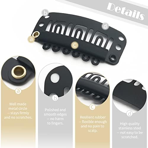 Dreamlover Wig Clips to Secure Wig, Clips for Hair Extensions, 6 Teeth, 30 Pieces - Image 3