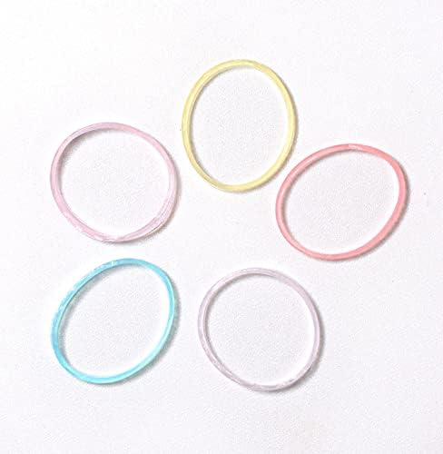 Youxuan Mini Hair Elastics for Girls Transparent Rubber Bands, 1000 PCS, Multi Color - Image 4