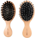 URTHEONE 2Pcs Mini Boar Bristle Hair Brush Set, Pocket Travel Brush by URTHEONE