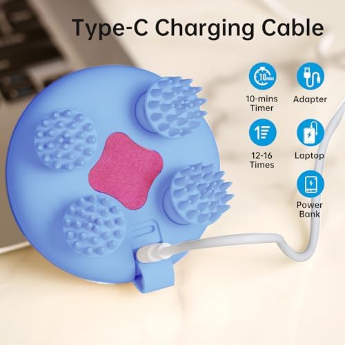 COMFIER Cordless Scalp Massager Hair Growth with 3 kneading Modes,Waterproof Head Massage with 8 Claws for Deep Cleansing,Body Cat Head Scratcher,Gift for Women - Image 6