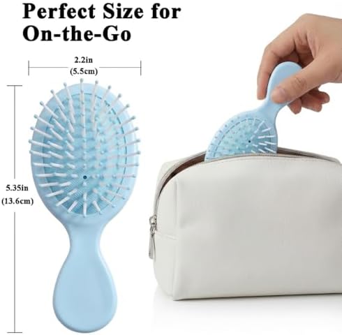 12 Pack Mini Hair Brush Bulk, Travel Hair Brush for All Hair Types - Image 2