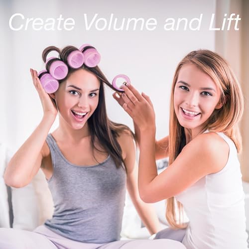 24pc Pastel Colored Self-Grip Velcro Hair Rollers Set - Assorted Sizes - Image 5