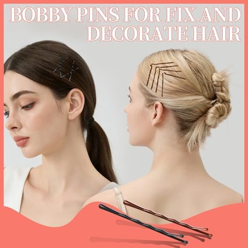 Teenitor Brown Black Bobby Pins Hair Pins 300pcs Hair Bobby Pins for Women - Image 5