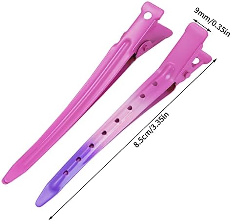 Bantoye 24Packs Duck Bill Clips 3.35Inch Metal Alligator Clip,Gradient Rose - Image 2