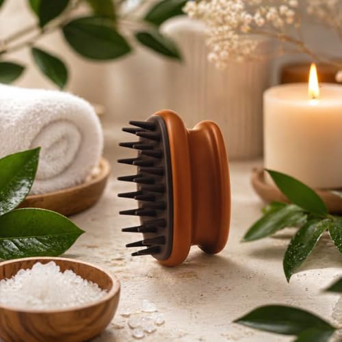 Wooden Hair Brush and Comb Gift Set for Women – Natural Hair Care Kit with Paddle Brush, Wide Tooth Comb, Sandalwood Scalp Comb, Silicone Shampoo Brush & Hair Towel - Image 4