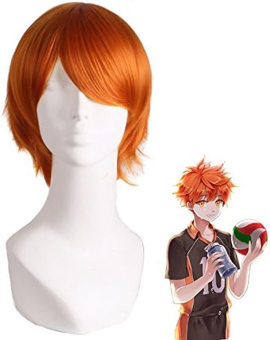 MapofBeauty 12"/30cm Role Play Cosplay Wig Costume (Golden Orange) - Image 3