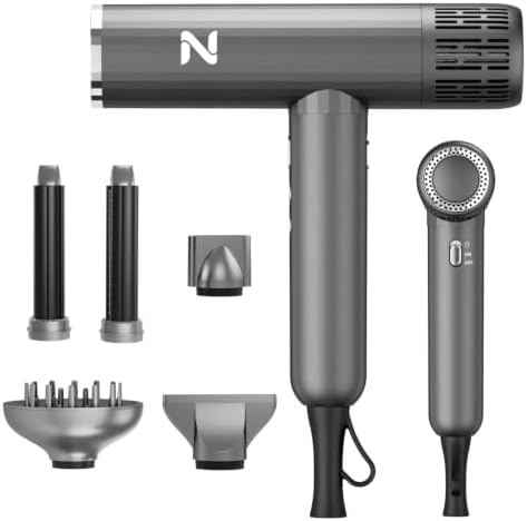 Nicebay 1600W High-Speed Hair Dryer with Diffuser & Curler for Women by Nicebay