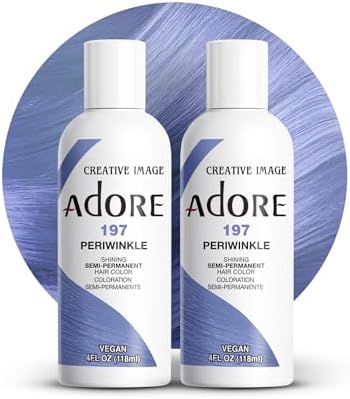 Adore Semi Permanent Hair Color, 197 Periwinkle, 4 Fl Oz (2 Pack) by Adore