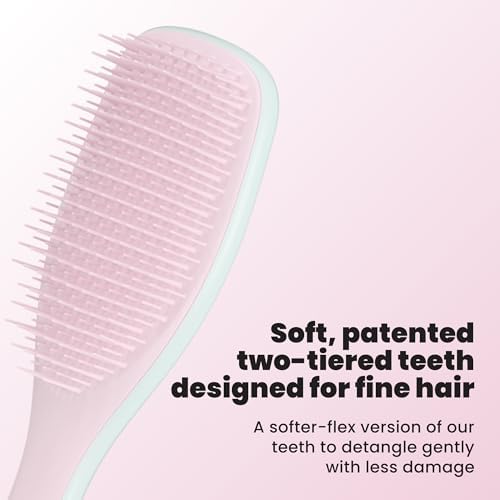 Tangle Teezer Fine Ultimate Detangler Brush for Fine Hair, Pink & Mint - Image 2