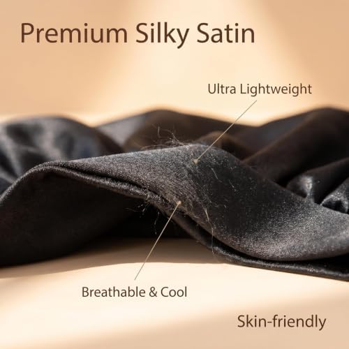 Satin Bonnet for Women, Extra Long Sleep Cap for Braids - Image 3