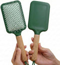 Paddle Detangling Hair Brushes for Women, Detangler Brush for Thick, Curly, Long, Wet & Dry Hair, Hairbrush with Solid Wood Handle & Cushion Base (Green) by JUNIPLTER