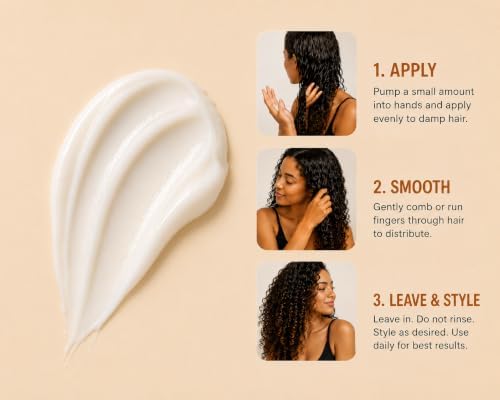 Colocho Leave In Conditioner for Curly Hair, Hydrating Curl Cream, 16 oz - Image 3