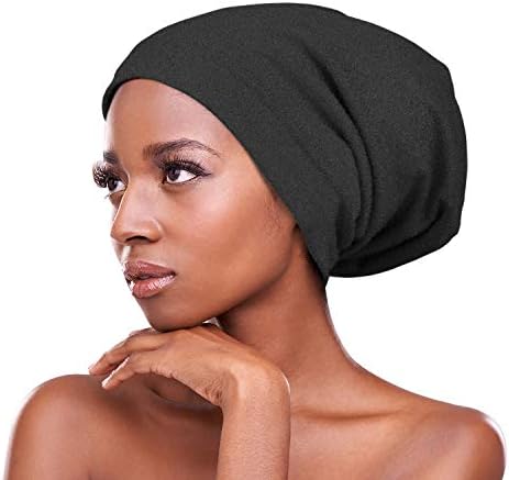 3 Size Satin Lined Sleep Caps for Braids,Dreadlocks Natural Curly Hair Adjustable - Image 4