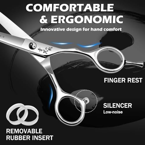 Hair Cutting Scissors Kit Professional, 6” Japanese 440C Shears - Image 3