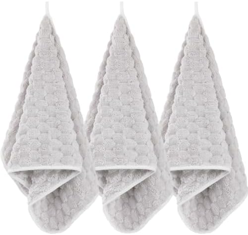 Cloud Velvet Hand Towels 3-Pack 14"x29.6" - Ultra Soft Microfiber Washcloths Set for Bathroom, Quick Dry Face & Hair Towels for Gym Spa by BEELVTIFL