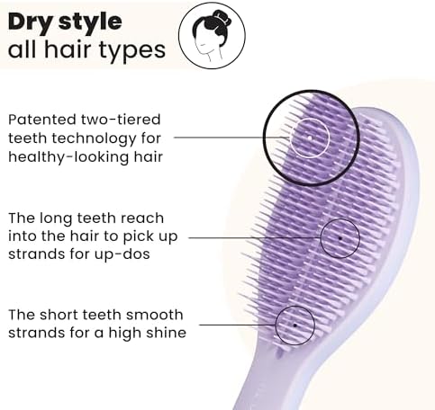 Tangle Teezer The Ultimate Styler Hair Styling Brush for Dry Styling, Maintains, Blends & Adds Volume, Texture & Shine, Lilac Cloud - Image 2