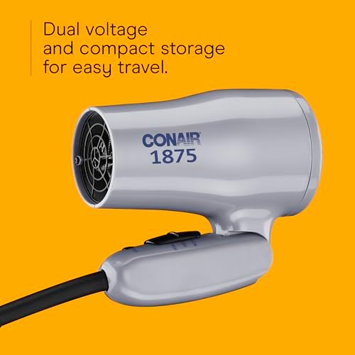 Conair Hair Dryer, Compact, Folding, Dual Voltage, Travel, 1875W - Image 4