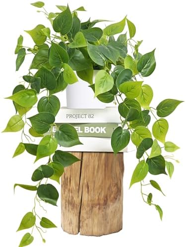 Fake Plants, Artificial Plants Indoor, 34" Fake Hanging Pothos Vines, 1Pc by Waipfaru