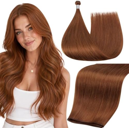 Full Shine Hand Tied Weft Hair Extensions Human Hair 24 Inch 80g by FullShine
