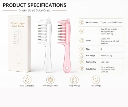 Hair Oil Applicator Comb, Hair Scalp Massaging Brush, # B - Image 5