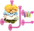 4Pcs Headband Holder Stand Scrunchie Organizer, Girls Hair Accessories Organizer Storage for Headband Hairband Hair Ties, Clear Glitter Adhesive Scrunchy Holder Scrunchie Storage… by QUPIVA