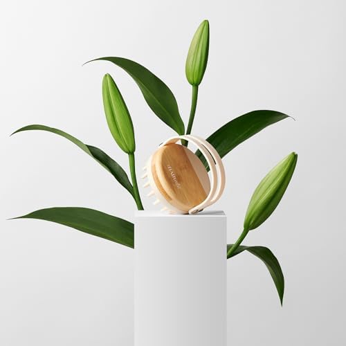 The Hair Edit Scalp Renew Bamboo Shampoo Massage Brush, Scalp Scrubber with Soft Silicone Bristles for Hair Growth, Exfoliation - Image 6