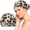 Kitsch Luxury Large Shower Cap for Women - Leopard by Kitsch
