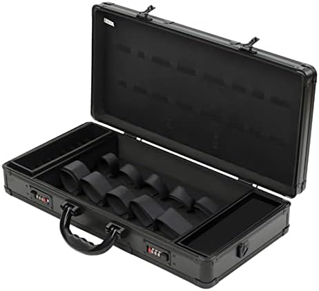 Carrying Case Scissors Storage with lock Portable Shears Clippers Trimmers Supplies Travel Barber Tool Organizer Box（All Black - Image 7