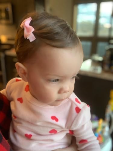 CÉLLOT Baby Hair Clips 40PCS Fully Lined Tiny 2" Hair Bows Alligator Clips for Infants and Toddlers in Pairs - Image 6