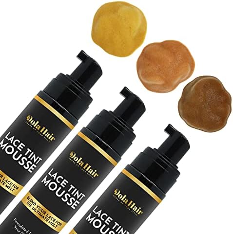Dolahair Lace Tint Spray For Wigs Melt, Mousse Spray Foam Melting Hair Mousse For Lace Front Wig With 2 Lace Melting Band Lace Glue Kit Bleach for Knots Kit Dark Brown (Dark Brown) - Image 2