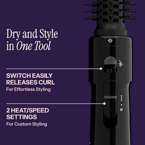 Hot Tools Pro Artist Hot Air Styling Brush | Style, Curl and Touch Ups (1”) Black - Image 4