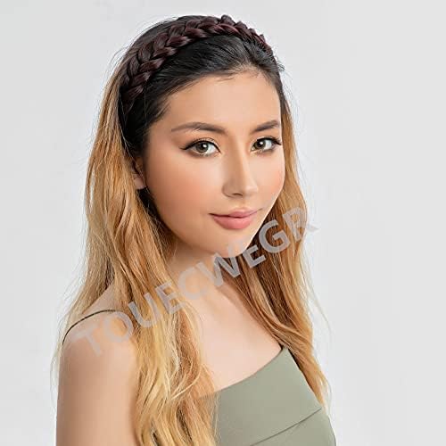 Synthetic Hair Braided Headband Classic Wide Strands Wedding Disorderly Fluffy Braids Wig Band Women Beauty Accessory - Image 6