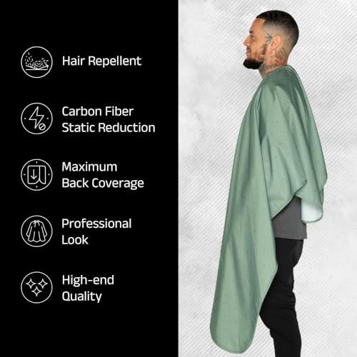 Barber Strong The Barber Cape Haircut Cover for Men, Hair Repelling and Static-Reducing Material, Water Resistant Fabric - Image 3