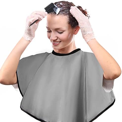 Short Barber Cape,Salon Apron for Hair Cutting Dye Coloring,Black - Image 3