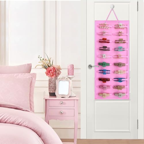 SMUK Hair Clip Organizer for Women & Girls - Hanging Mount Hair Claw Clip Holder & Stand Storage for Wall, Door, Closet - Image 7
