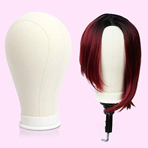 Bileaf 24 Inch Canvas Block Mannequin Wig Head With Stand - Image 5