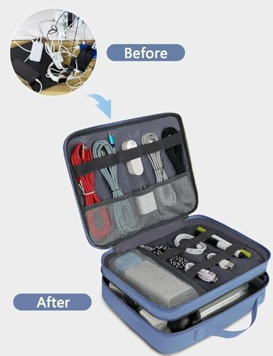 MATEIN USB Cable Organizer Bag, Water Resistant Large Travel Tech Organizer - Image 3