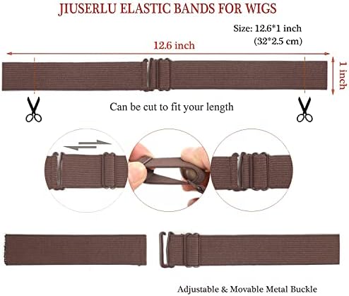Adjustable Elastic Bands Straps For Wigs (Brown/10pcs) - Image 2