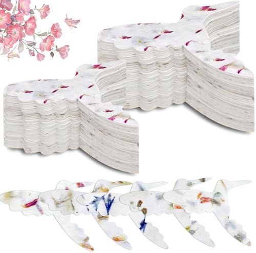Dunzoom 50 Pcs Plantable Seed Paper Tags Wildflower,Hummingbird Shape by Dunzoom