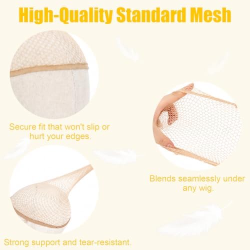 2PCS Brown Wig Caps, Breathable Hair Net for Women Non Slip - Image 4