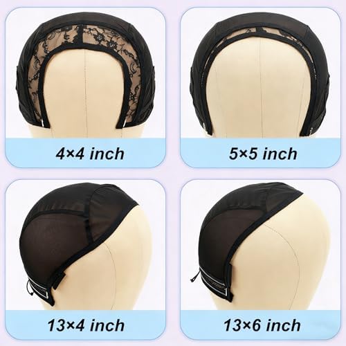 U Part Wig Cap with Drawstring & Anti-Slip Silicone Band (4×4 in) - Image 2