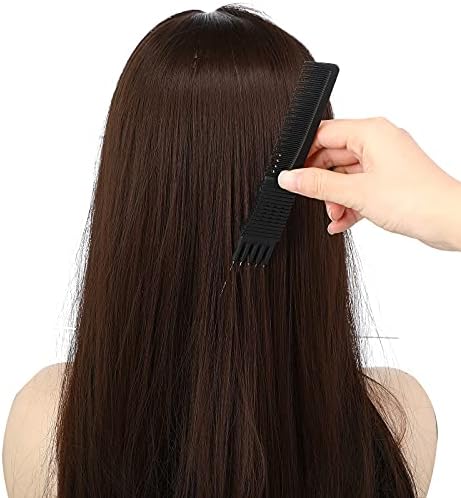 Patelai 3 Pcs Teasing Comb Edge Brush Rat Tail Comb Set,Black, Rose Red - Image 6