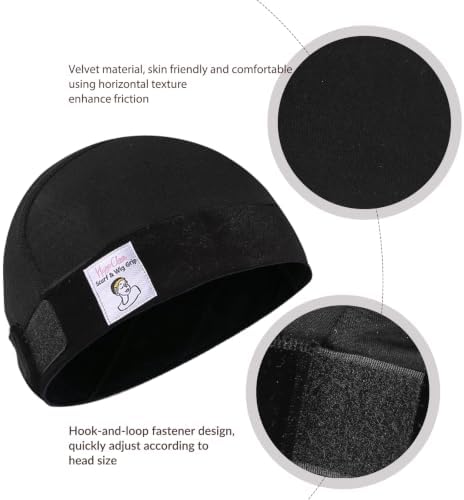 Wig Grip Cap for Black Wigs & Hijab, Velvet, Modal Cotton, 1 Pack - Image 3