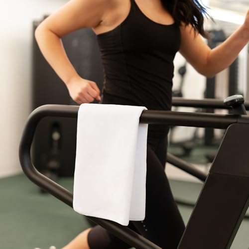S&T INC. Microfiber Gym Towels, 3 Pack, 16" x 27", White - Image 6